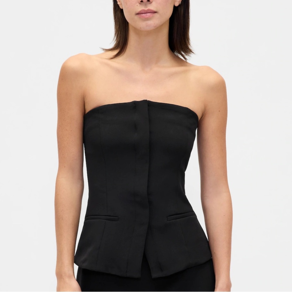 GAP Strapless BiStretch Corset Top SIZE s